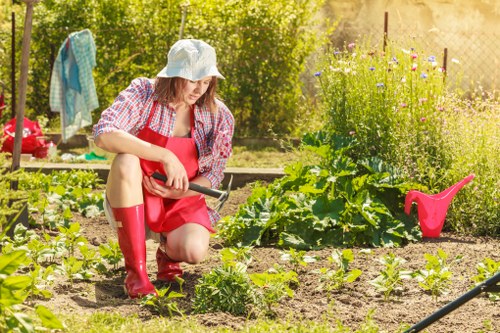 Worker welfare and compliance checks at a garden care site